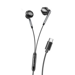 AURICULARES CON CABLE TIPO C EP66 METAL NEGRO XO
