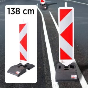 BALIZA DE SEGURIDAD AMBOS LADOS CON BASE PAMACON 135X30 CM