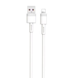 CABLE CARGA RAPIDA USB A LIGHTNING 5A 1M BLANCO XO