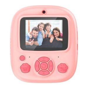 CÁMARA DE FOTOS KIDS CON IMPRESIÓN FRONTAL Y TRASERA ROSA XO