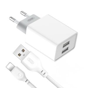 CARGADOR DE CORRIENTE L65 LIGHTNING TWO USB 2.4A XO
