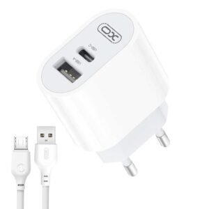 CARGADOR RAPIDO TIPO C + USB + MICRO USB BLANCO XO