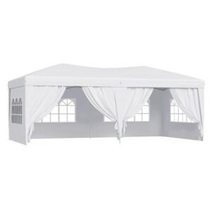 CARPA PLEGABLE METAL BLANCA DONNA GARDEN 3X6 METROS