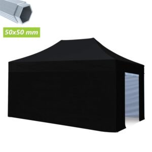 CARPA PROFESIONAL HEX.50 CON PAREDES NEGRA DONNA GARDEN 4X6 METROS