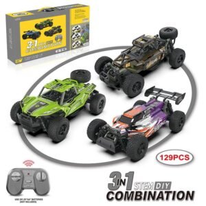 COCHE DE CARRERAS TODOTERRENO 3 EN 1 A CONTROL REMOTO 1/18