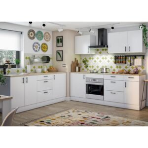 COCINA ESQUINERA KIT BLANCA KIRA MOMI 220+220 CM