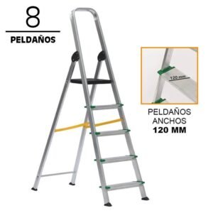 ESCALERA ALUMINIO REFORZADA AIRMEC (8 PELDAÑOS - 120 MM)