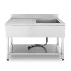 FREGADERO INDUSTRIAL CON ESTANTE DERECHA LARRYHOUSE 1400X700X850 MM