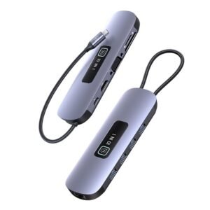 HUB 10 EN 1 TIPO C CON LUZ GRIS USAMS