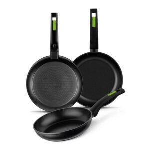 JUEGO DE SARTENES 3 PCS DE 18-22-26 CM ALUMINO FORJADO MONIX