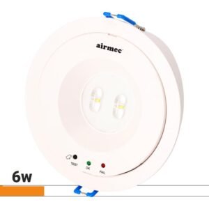 LUZ LED EMERGENCIA EMPOTRABLE/SUPERFICIE AIRMEC 6W 250 LUMENS