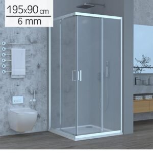 MAMPARA DUCHA CUADRADA BENOTTI (195X90CM 6MM)