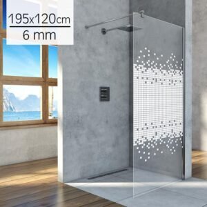 MAMPARA DUCHA PANEL 1 HOJA CRISTAL DELUXE BENOTTI (195X120CM 6MM)