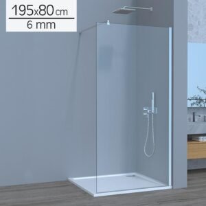 MAMPARA DUCHA PANEL 1 HOJA CRISTAL FIJO SERIE BOSTON BENOTTI (195X80CM 6MM)