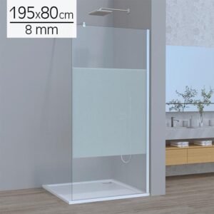 MAMPARA DUCHA PANEL 1 HOJA SERIGRAFIADA SERIE BOSTON BENOTTI (195X80CM 8MM)