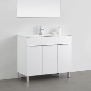 MUEBLE BAÑO BLANCO SERIE MINERVA 100X46X85CM