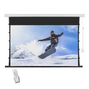 PANTALLA PROYECCIÓN MOTORIZADA TENSADA POR LENG‹ETA 221X124 CM VOLTEN