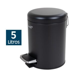 PAPELERA DE BAÑO NEGRA BENOTTI 5 LITROS