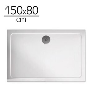 PLATO DUCHA LIGERO CARGA MINERAL BLANCO BENOTTI (150X80X3CM)