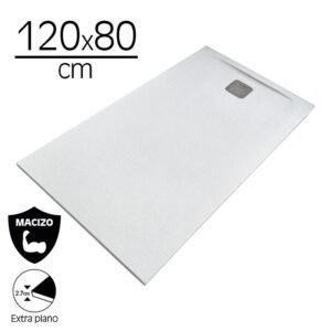 PLATO DUCHA CARGA MINERAL BLANCO SERIE RIVER BENOTTI (120X80X2.7CM)