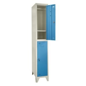 TAQUILLA METALICA AZUL CON PATAS 2 PUERTAS AIRMEC 1900X300X500 MM