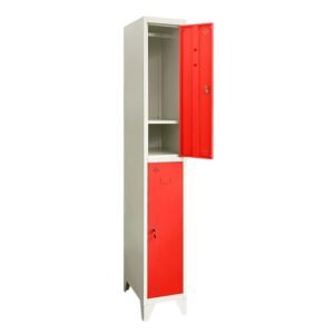 TAQUILLA METALICA ROJA CON PATAS 2 PUERTAS AIRMEC 1900X300X500 MM